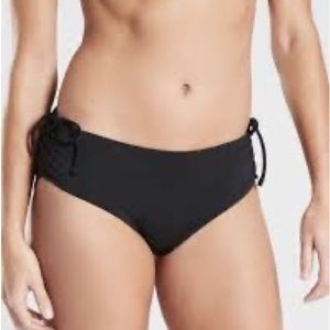 NWT Athleta Large Black Cinch Full Bikini Bottom
